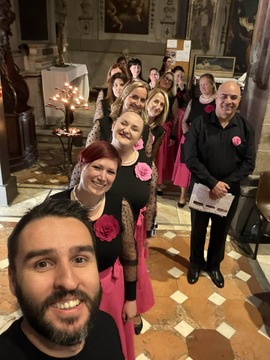Tik pred koncertom z organizatorjem Choral EME